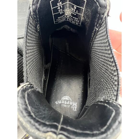 Dr. Martens 2976 SR Chelsea Boots Womens 9 Mens 8 Black Leather Slip Resistant - Picture 6 of 9